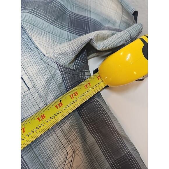 Carhartt Shirt Men's Med Short Sleeve Button Down Relaxed Fit Plaid Gray/multi - Picture 6 of 9